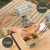 Bento Boîtes en aluminium Boîte à lunch en aluminium Table de camping en plein air Portable Mess Food Food Box Box Box Lanch Sacs For Children Food Warmer L49