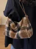 Drawstring Women Handbag Retro Plaid 2024 Messenger Bag Female Shoulder Handbags Fashion Ladies Crossbody Bags Bolsas