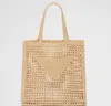 Designer Shoulder Beach Bag Fashion Mesh Hollow Woven Shopping Bags for Summer Straw Tote Bag