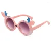 Óculos de sol pequenos copos de moldura confortáveis para usar 5 cores Retro Acessórios de roupas desenhos animados infantis