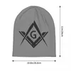 Bérets Freemason Masonic Bonnet Hats tricot Hat Goth Outdoor Square Compass Skullies Bons de tête de tête chaude pour femmes Caps Wrap à la tête