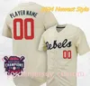 Drew Pomeranz Ole Miss Rebels Baseball Jersey Doug Nikhazy Anthony Servideo Aaron Barrett Lance Lynn Mike Mayers Custom Cousued Ole Miss Jerseys