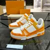 2024 Nieuwe hot printing luxe sneakers mannen vrouwen casual schoenen liefhebbers grijs oranje rode training schoen witte trainer wilde low-top skate platform klassiek 36-45 t17