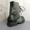 Botas artesanais Botas de tornozelo de grande tamanho genuíno masculino para fora botas retrô p35d50