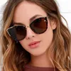 Solglasögon Fashion Classic Women Brand Designer Cateye Solglasögon Kvinna Vintage Lady Sun Glasses Oculo de Sol Shades Summer Style