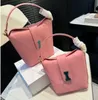 Luxe mini handtaskast onderarm schoudertas dames echte lederen crossbody tas water bucket tas handtas ontwerper tas bloem mode handtas reis zwarte tas