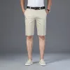 Pantaloni 6 cortometraggi casual a colori 2023 estate nuovi pantaloni corti elastici dritti pantaloni corti marchio maschio kaki beige black blu scuro