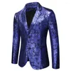 Abiti da uomo giacca stampato per uomo giacca nera / rossa blu promata bar bar ktv blazer casual cappotti