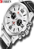 Fashion Classic Black White Chronograph Watch Men CURREN 2018 Men039s Watches Casual Quartz Wristwatch Male Clock Reloj Hombre3533714