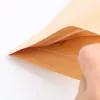 Bolsas de armazenamento 500pcs/lote kraft papel oito vedação lateral fosca de janelas transparentes saco de saco de lágrima de alimentos de alimentos nozes