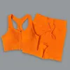 Les survêtements féminins yoga set les tenues d'entraînement côtelées pour femmes sport de soutien-gorge à taille haute le legga de yoga sets de gym de gymnase de gym