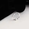 Wedding Rings Spiral Twist Simple Letter Retro Ring For Women Friendship Tail Finger Adjustable Valentine's Day Jewelry Gift