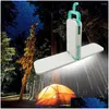 Portable Lanterns Foldable Cam Lantern Type-C Usb Charging 360Lm Emergency Lamp 3 Gear For Outdoor Hiking Fishing Lighting Drop Delive Dhnzv