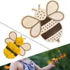Vases Hand Picked Flower Holder DIY Craft Ornament Display Bee Shaped Wooden Stand