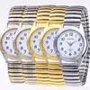 L0R5 Wristwatches جديد DIAL كبير مرونة Quartz زوجين الموضة مشاهدة Quartz Wrist Watch for Men Women Fashion D240422