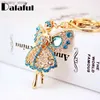 Keychains Lanyards Dalaful Lucky Angel Wings Elves Crystal Keyrings Key Chains Holder Women Gift Fashion Novelty Keychains K244 Y240417