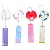 Decorative Figurines Glass Hanging Bells Japanese Fengshui Decor Luck Blessing Wind Chime Balcony Bell Decoration