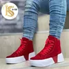 Sapatos casuais zapatos de mujer tênis de sola grossa feminino feminino e respirável almofada de ar ladras