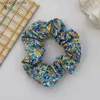 Haar rubberen bands vrouwen bloemen plaid haar scrunchies vintage wilde haarring elastische rubberen band meisjes mode paardenstaart scrunchie haar accessoires y240417