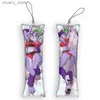 Keychains lanyards 4x12cmdakimakura mini anime roxanne wolf (FNAF) sleutelhanger hanger dubbelzijds print ornament schattig klein lichaam kussen decoratie y240417