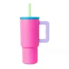 Wholesale 24oz Kids Tumbler with handle bright travel cup water bottle Stainless Steel Insulated colorful Travel Mug 0417