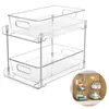 Table Mats Slide-Out Storage Container Multipurpose 2 Tier Cabinet Space Saving For Kitchen Pantry Office Desktop