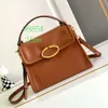 Capacity Vlogoo Designer Shoulder Bag 2024 Versatile Woman Valens Hardware Bags Totes New Metal Cowhide Gold Large Button Handbag Brass Crossbody 29BU