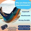 Handwoven Hammock Double Size400lb Max Weathersafe Super Strong Easy To Hang Ultra Soft Artisan Blue Orange 240411