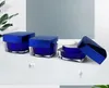 Bouteilles de rangement 30 g Bleu carré Forme en acrylique pot Pot en étain Essence / œil sérum / jour de nuit / gel / hydratant Whiterising Cosmetic Emballage