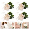 Fleurs décoratives 4 PCS Bands de fleurs de poignet bracelet à main