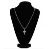Pendant Necklaces Lucky Sonny Religious Drip Cross Necklace Hiphop Bling CZ Iced Pendants & Men Women Party Jewelry Accessory