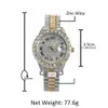 Relógios de pulso The Bling King Womens Assista Baby Pink Dial Iced Out Quartz Relógio Luxo Luxo de Luxo Pulso à prova d'água Tamanho pequeno para mulheres D240417