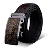 Mens Designer Belts Trendy Brand Men's Leather Cowhide High Quality Crocodile Pattern Belt Men's with Automatic Buckle Belt Micro