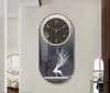 Horloges murales en porcelaine cristal Luxury grand salon moderne ménage de maison peinture décorative décor silencieuse-40 * 80cm