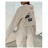 フーディーズデザイナー白人女性トラックスーツ2つのピースセットスウェットスーツ秋の女性フーディパンツスウェットシャツの女性ゆるいジャンパー女性衣類1HS3