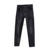 Designer de jeans masculin concepteur de haute qualité imprimé gris noir lavé jean masculin polyvalent élastique slim slim fit pantalon de jambe droite
