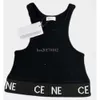 Designer CE Crop Womens Tops Tees Tanks Camis Sports Leisure Sexy Bottoming Vest Off Shoulder Tank Casual Sleeveless Backless Top Shirts