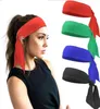 Summer Men Women Sport Headband Tie Up Knot Pirate Hairbands Ninja Gym Yoga Running Sweatband Hat Basketball Tennis Sweat Bands3146688