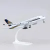 Aircraft Metal Airline Model 20cm 1 400 Singapore Airlines A380 Metal Replica Material Material Aviation Simulation Toys Boy Gift 240417