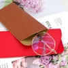 Sunglasses Cases 1Pcs PU Leather Glasses Bag Sunglasses Reading Eyeglasses Protective Cover Case Box Pouch Eyewear Protector Case Accessories Y240416