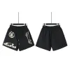 hellstar shorts mönster mens designer kläder kvinnor tvättade tyg gata graffiti bokstäver folie tryck vintage lös sport män shorts