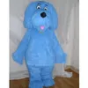 2024 Hochwertige Blue Plush Dog Maskottchen Kostüme Hallowen Bühnenleistung Aktivität Verkaufsförderung Weihnachtskleid Kostüme