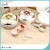 Sunglasses Cases Lymouko New Design Rose Gold Silver Pentagram ABS Portable Contact Lens Case with Mirror for Lady Gift Container Lenses Box Y240416