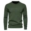 Mens Sweaters 2021 New Winter Thickness Plover O-Neck Solid Color Long Sleeve Warm Slim Sweater Pl Male Clothing G221010 Drop Delivery Otmcf