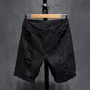 Supzoom 2024 Arrival Casual Zipper Fly Casual Solid Cotton Hole Elastic Thin Black Homme Summer Shorts Men 240417