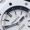 Designer Watch Luksusowe automatyczne zegarki mechaniczne Offshore 15707RARE Biały ceramiczny materiał męski Maszynki 42 -milimetrowe Kalibru pojedynczy stół