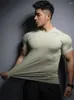 Magliette da uomo 2024 camicia sportiva estiva uomo palestre fitness t-shirt a maniche corte maschio maschio drybuilding bodybuilding workout tops abbigliamento