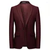 Men's Suits 6XL Boutique Fashion Business Cultivate One's Morality Leisure Pure Color Gentleman's Wedding Presided Over Work Blazer