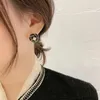 Studörhängen Vit Camellia Flower Ladies Light Luxury Vintage Number 5 Pearl Ear Rings Accessories Girls Gift Fashion Jewelry