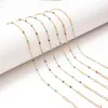 Bangle Zmzy Color Fresh Chain Link Fin Link New Colocation Fashion Saltetes de aço inoxidável para mulheres Lucky Jewelry Giftsl240417